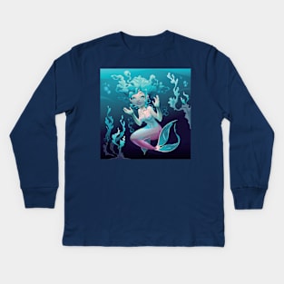 Mermaid Swim Kids Long Sleeve T-Shirt